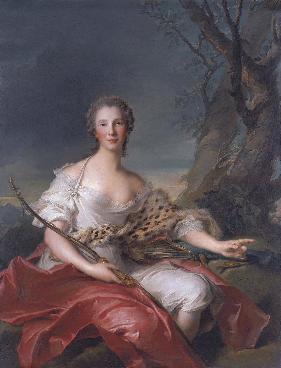 Portrait de Madame Bouret en Diane - Jean Marc Nattier