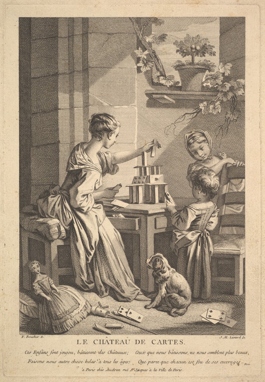 Château de cartes - Jean Michel Liotard