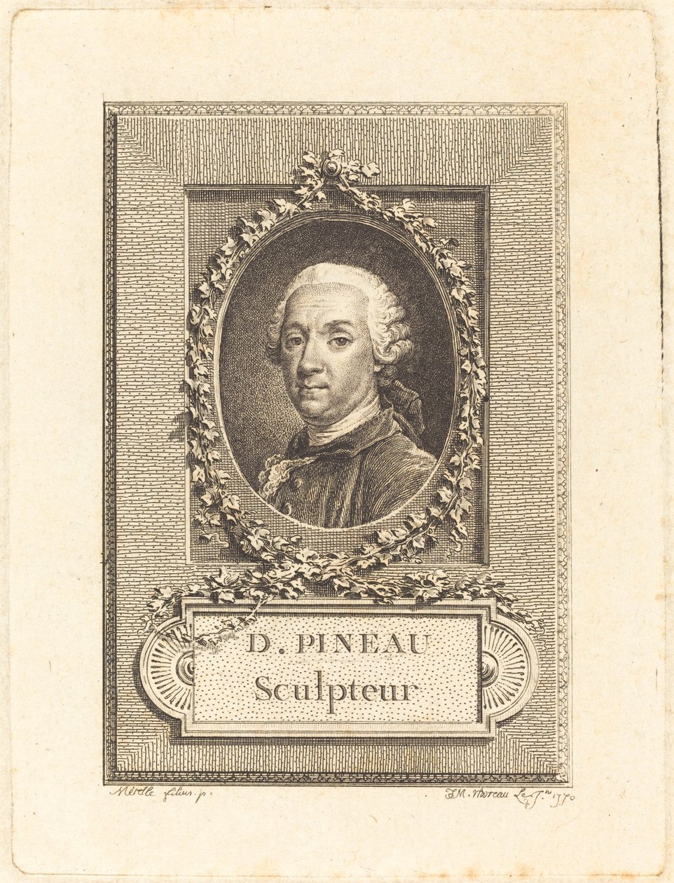 D. Pineau, sculpteur - Jean Michel Moreau after Pierre Paul Merelle