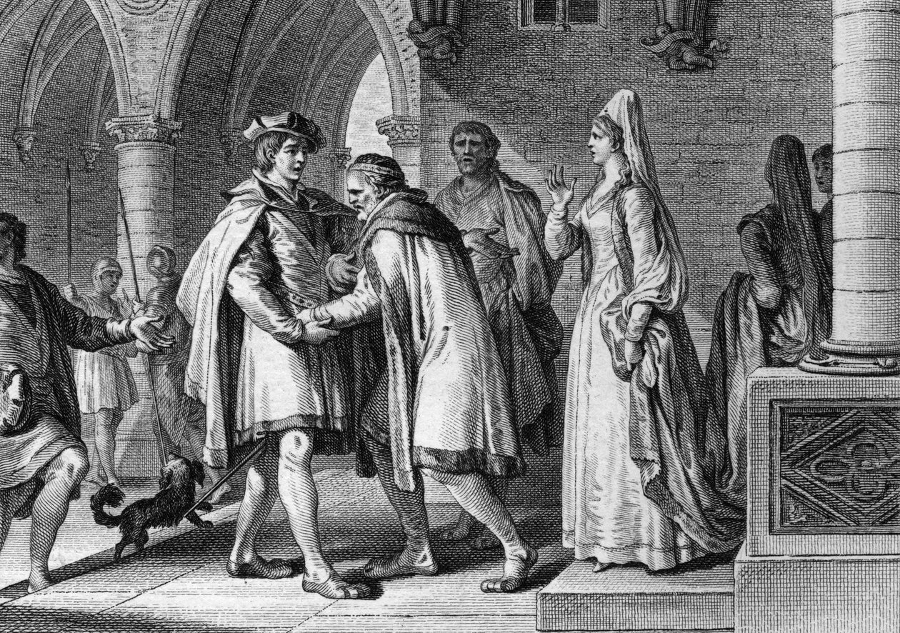 Philippe I (1052-1108), roi des Francs, visitant la cour du comte d