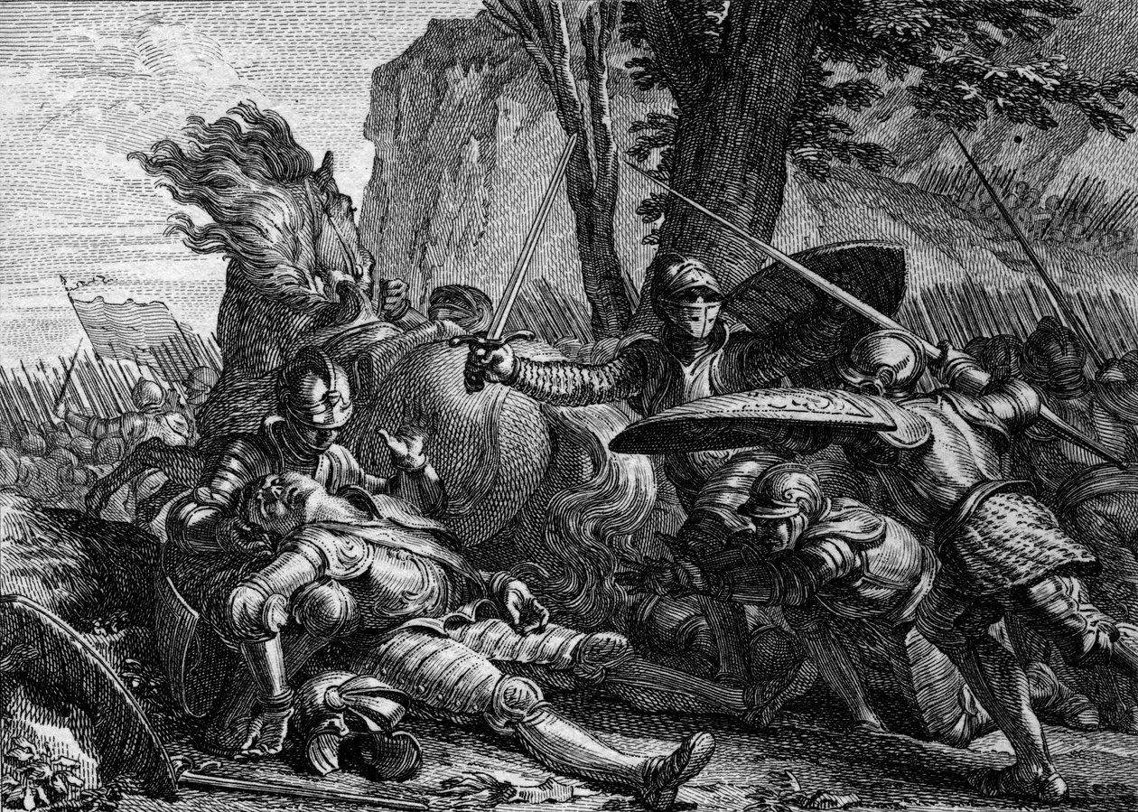 Roland mort lors de la bataille de Roncevaux entre l