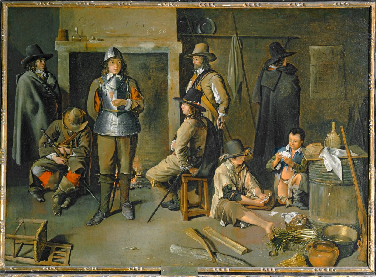 Soldats au repos dans une auberge - Soldiers at rest in an inn … - Jean Michelin
