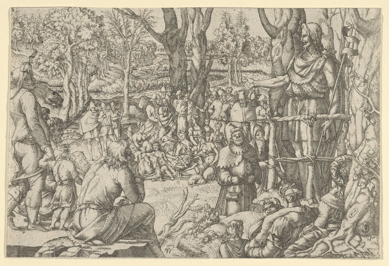 Saint Jean prêchant dans le désert, 1535-1555 - Jean Mignon