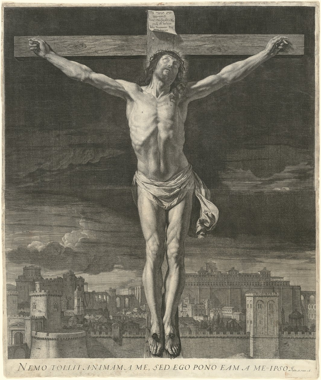 Le Christ mourant sur la croix - Jean Morin, after Philippe de Champaigne