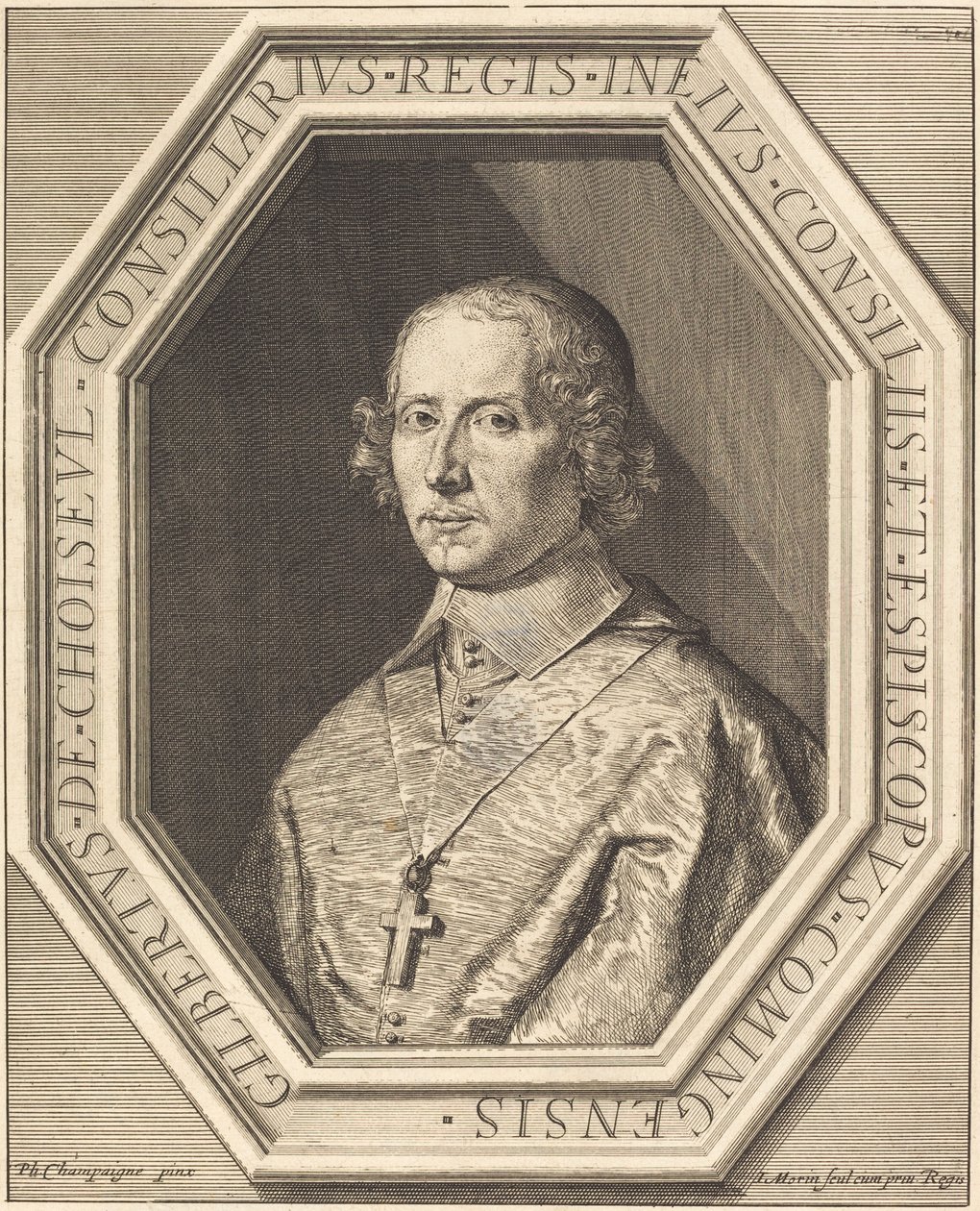 Gilbert de Choiseul du Plessis Praslin - Jean Morin after Philippe de Champaigne