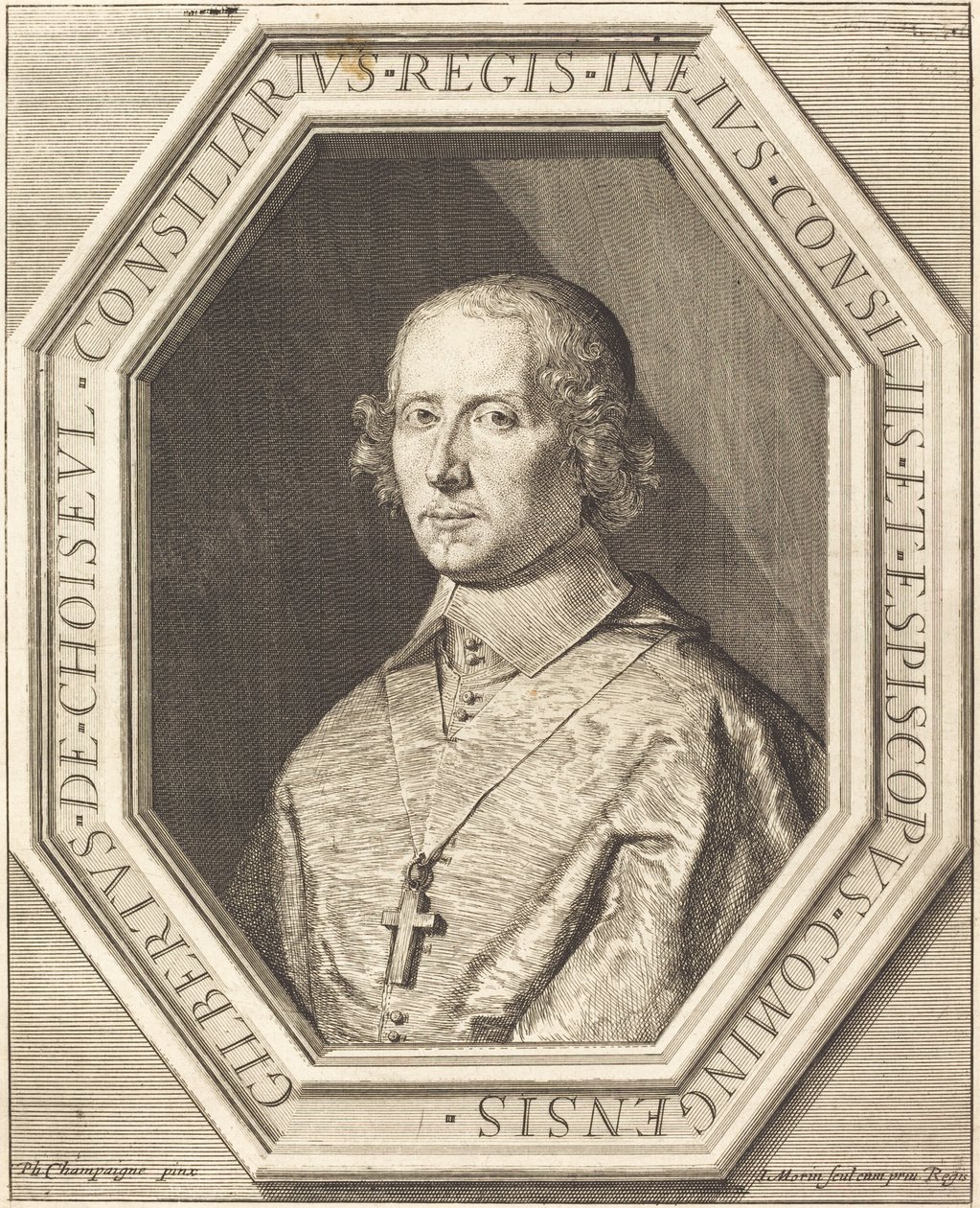 Gilbert de Choiseul du Plessis Praslin - Jean Morin after Philippe de Champaigne