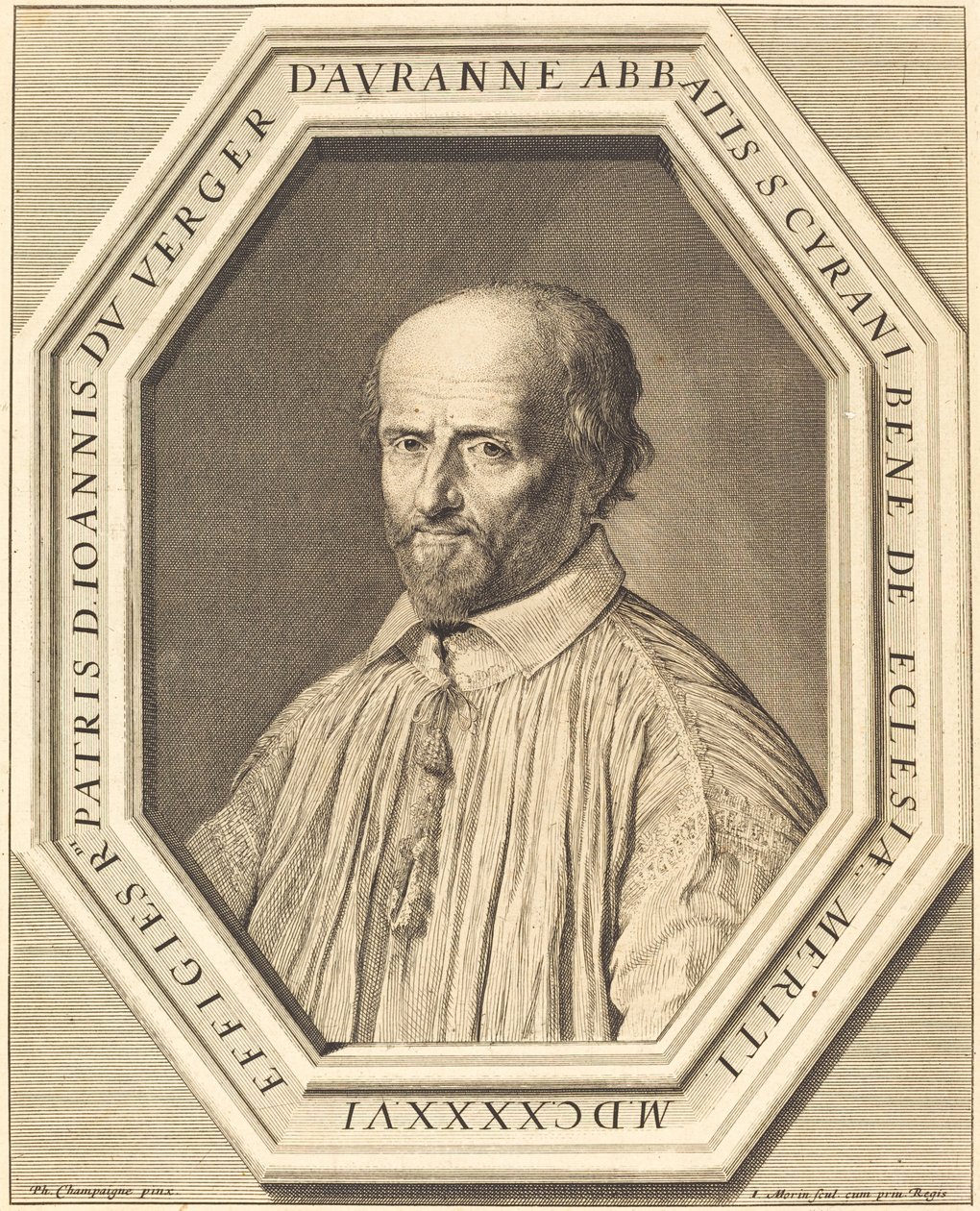 Jean Verger de Hauranne - Jean Morin after Philippe de Champaigne