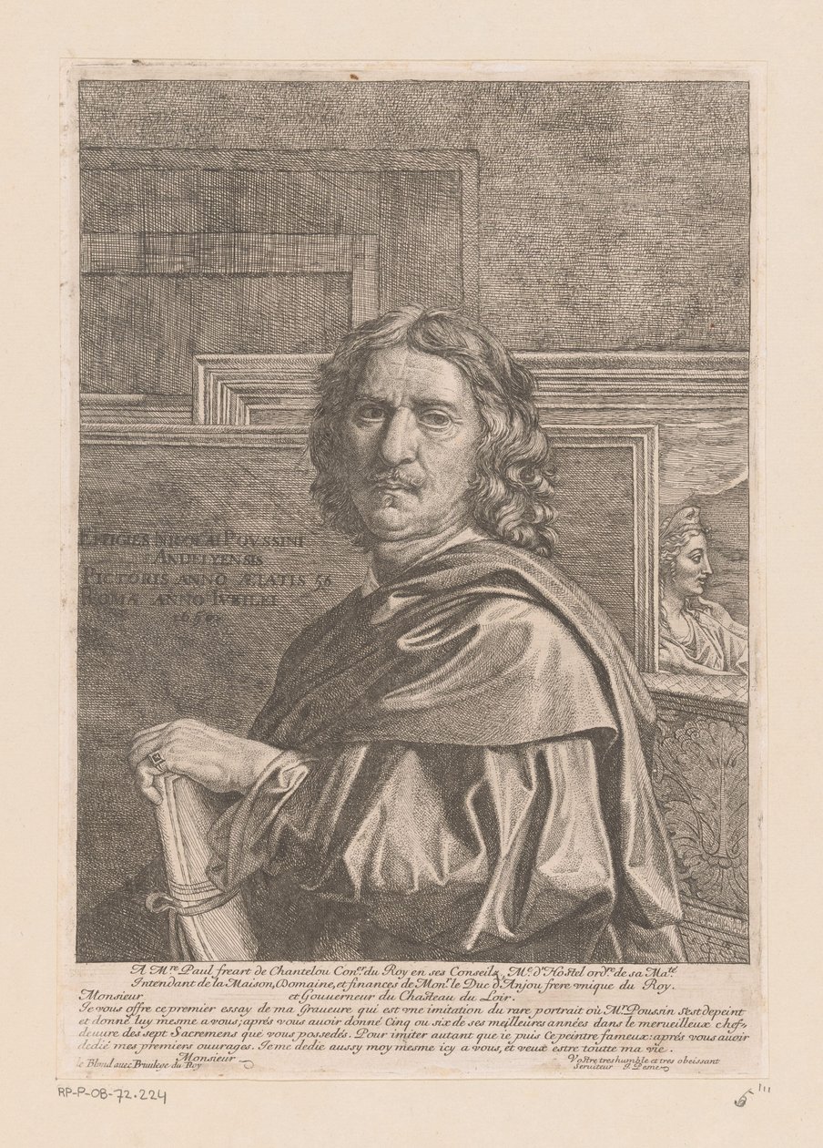 Portret van Nicolas Poussin - Jean Pesne