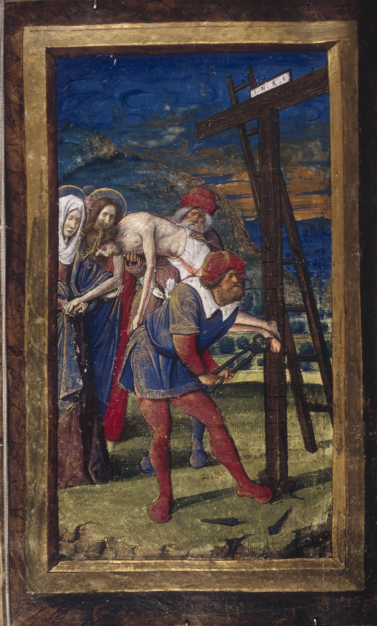 La Descente de Croix des Lettres bâtardes, vers 1490-1510 - Jean Poyet