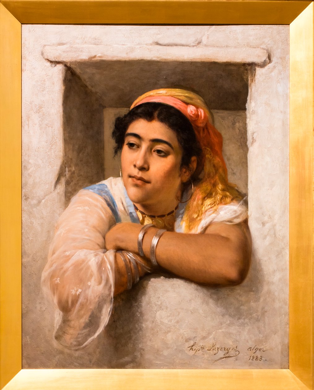 A la fenêtre - Jean Raymond Hippolyte Lazerges
