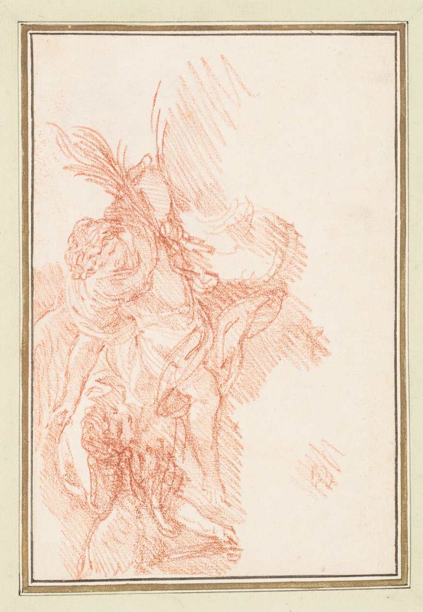 Figure avec frondes et putto - Jean Robert Ango
