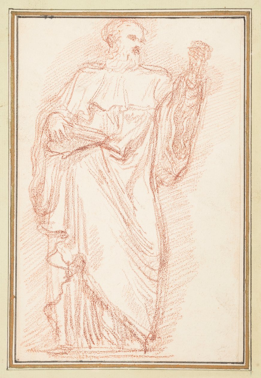 Figure masculine debout avec un livre - Jean Robert Ango