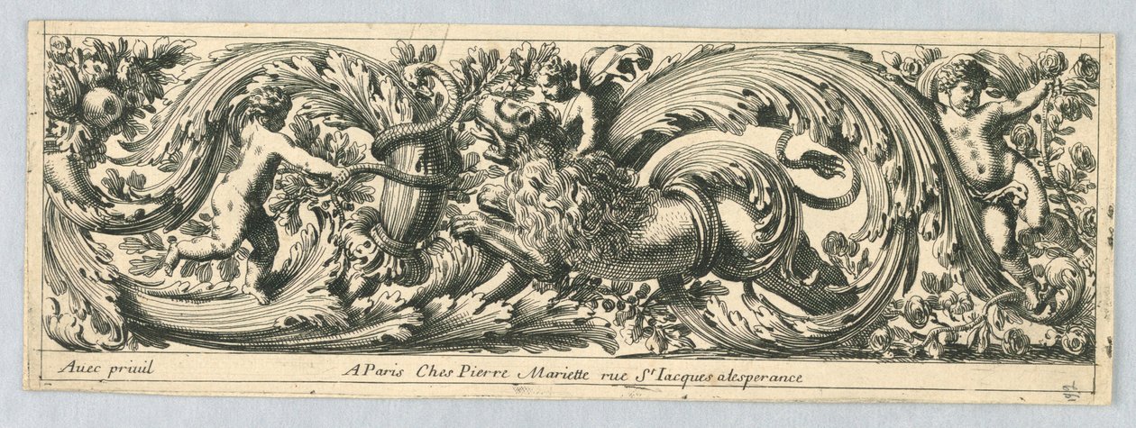Frise, de "Chasses et Feuillages" - Jean le Pautre