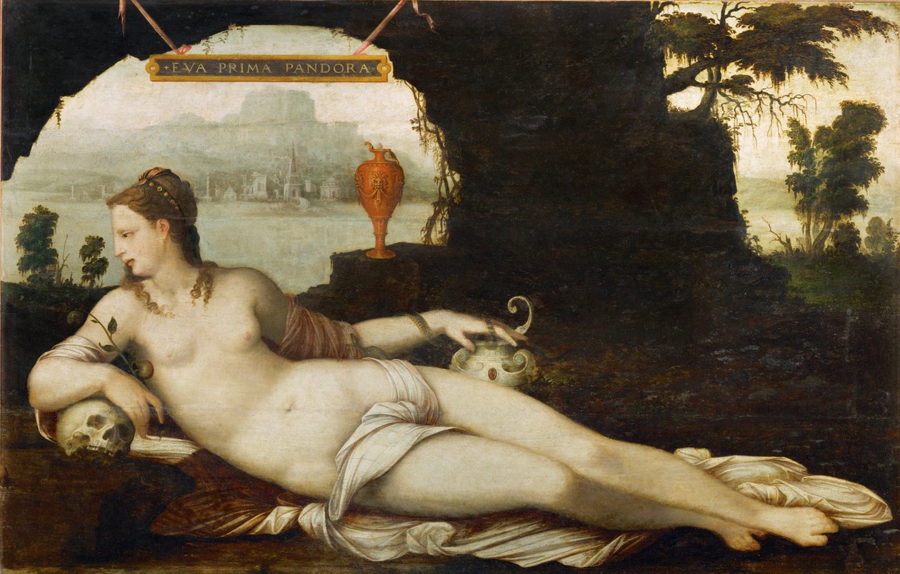 Eva Prima Pandora, vers 1550 (peinture sur bois) - Jean the Elder Cousin