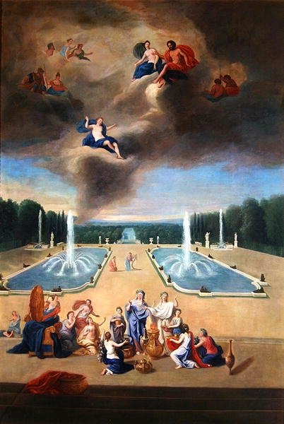 Bosquets de Versailles. Vue du parterre d