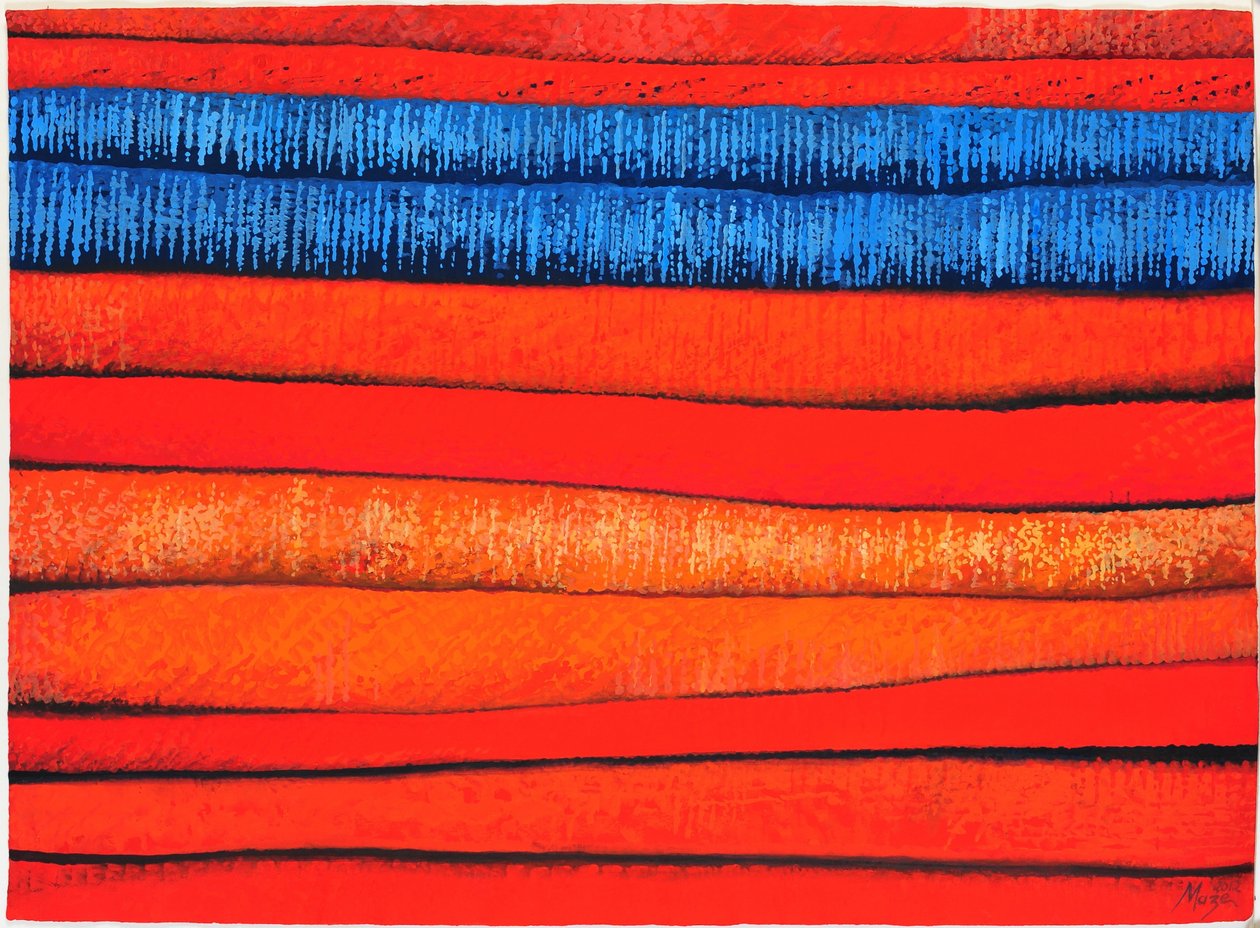 Tissus marocains 3, 2013 (gouache sur papier) - Jeanne Maze