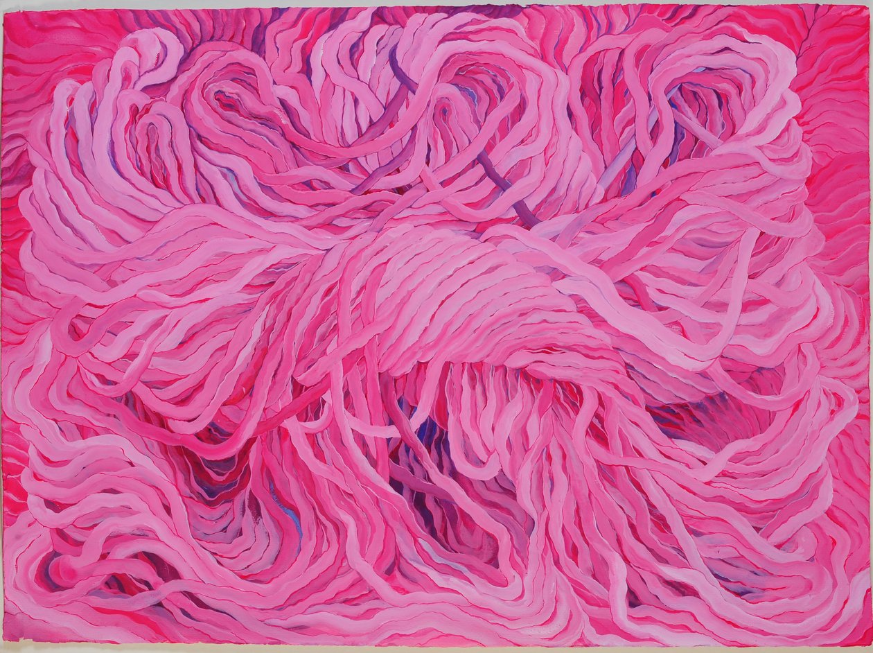 Wool Pink, 2013 (gouache sur papier) - Jeanne Maze
