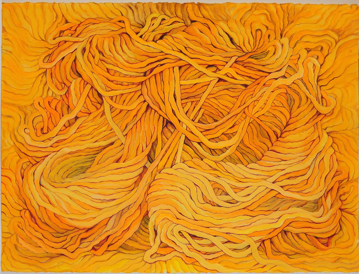 Jaune de laine, 2013 (gouache sur papier) - Jeanne Maze