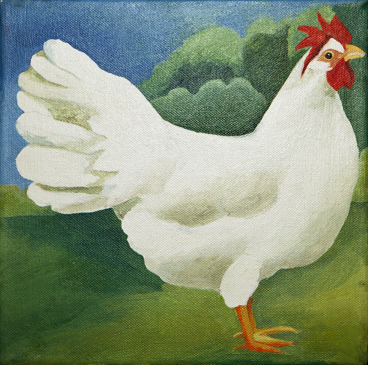 Coq, 2013 (acrylique sur toile) - Jennifer Abbott