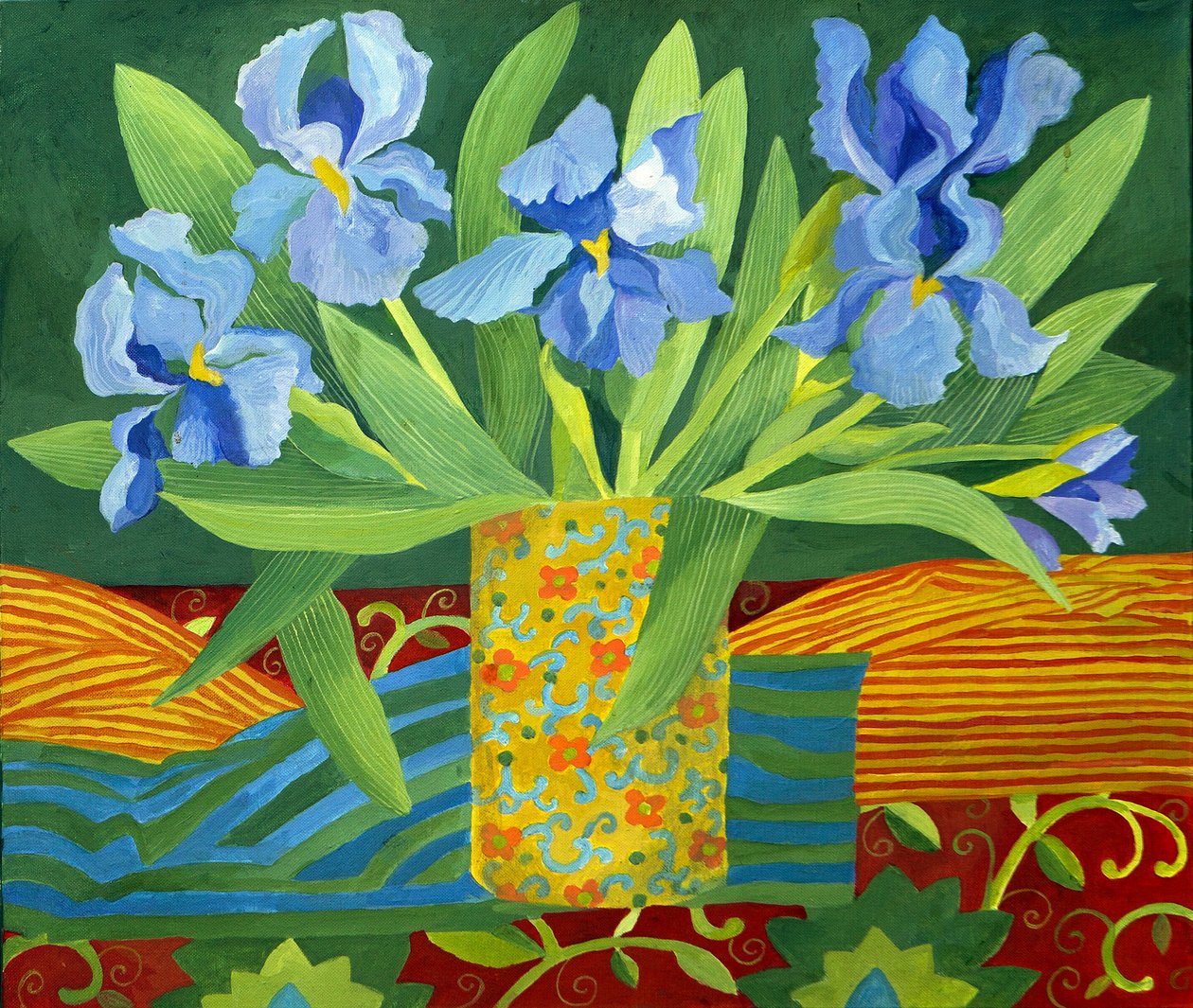 Iris, 2014 (acrylique sur toile) - Jennifer Abbott