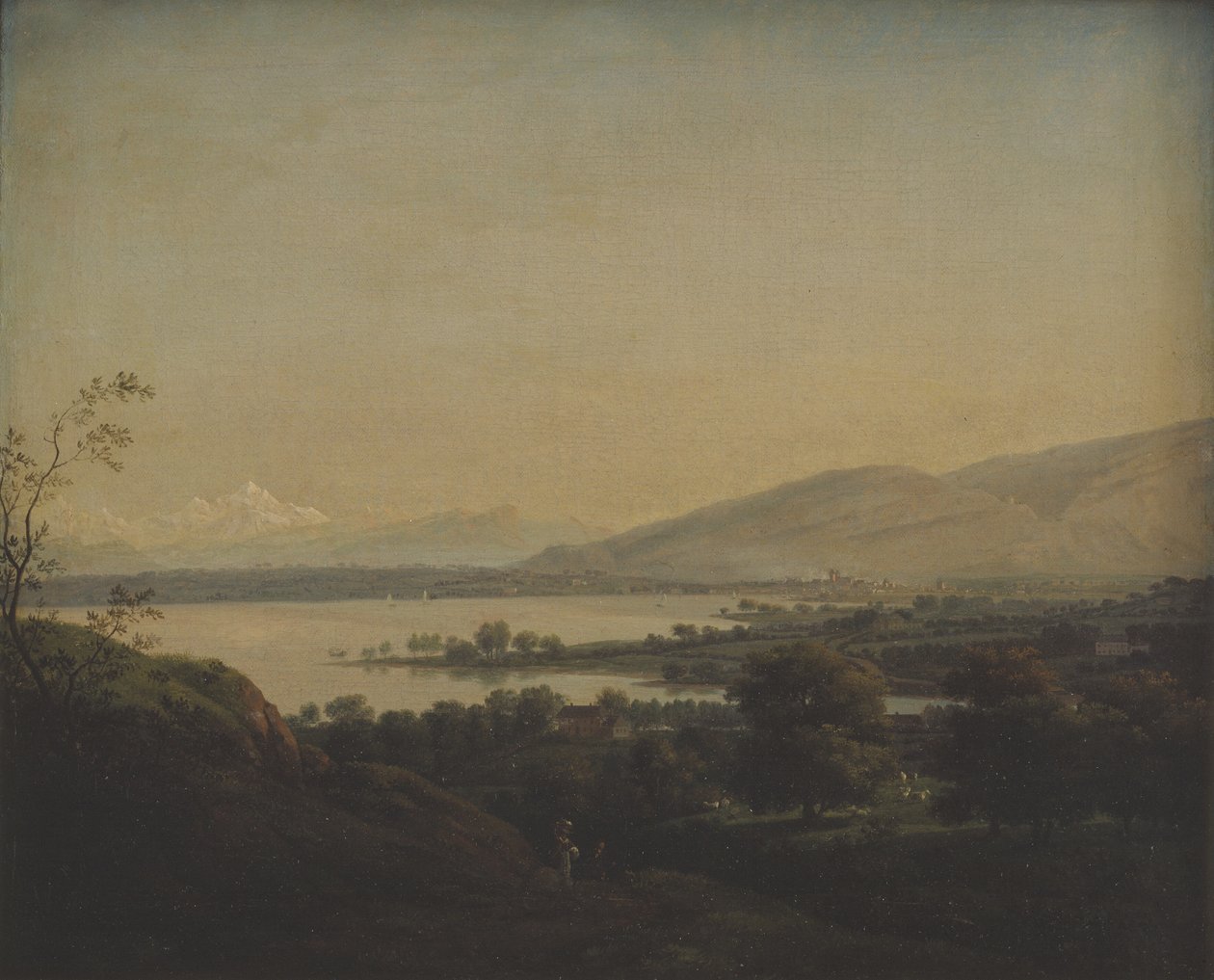 Vue sur le lac Léman vers le Mont Blanc et Genève - Jens Juel