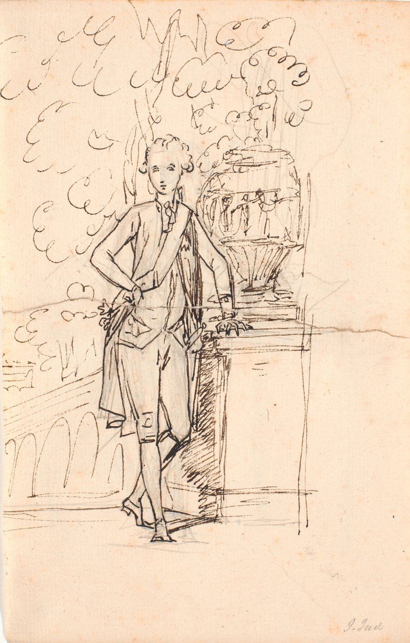 Étude de composition pour un portrait en pied de Frédéric VI en tant que jeune prince héritier - Jens Juel