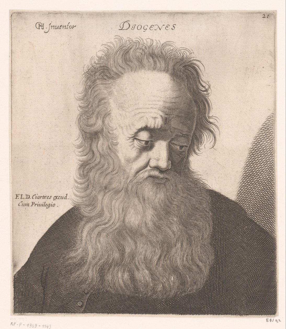 Portrait de Diogène de Sinope - Jerôme David (attributed to)