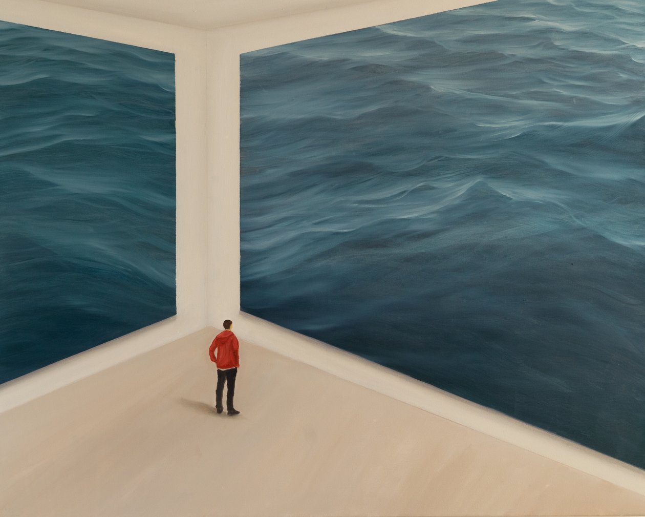 Regarder la mer, 2019 (huile sur toile) - Jerome Glomaud