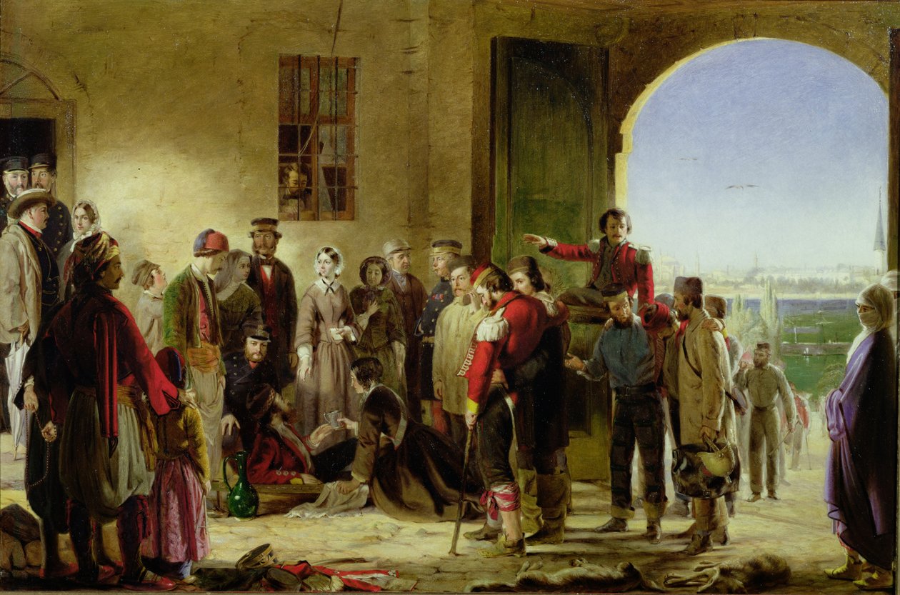La mission de la miséricorde : Florence Nightingale recevant les blessés à Scutari - Jerry Barrett