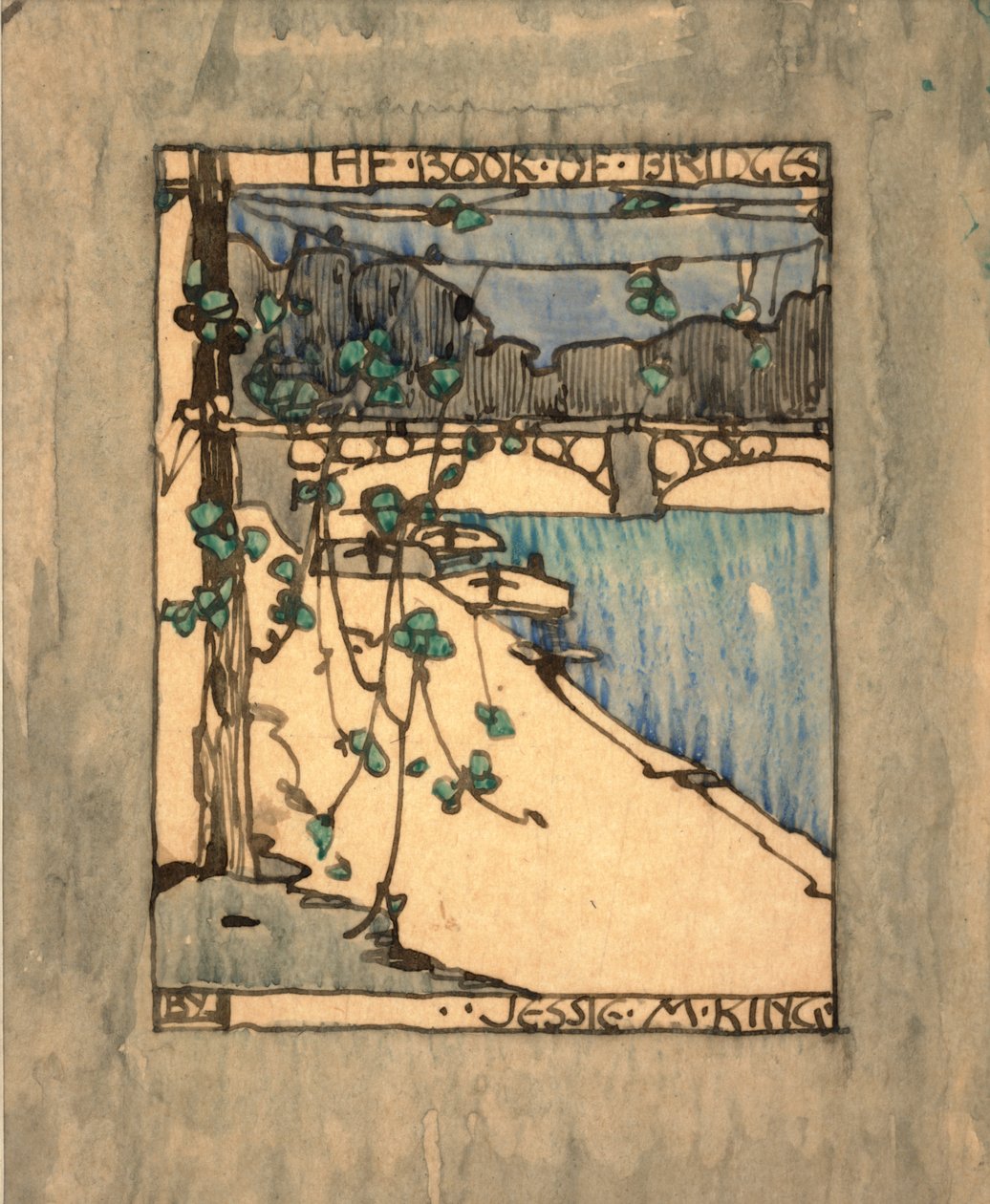 Frontispice pour "Le Livre des Ponts", c.1911 - Jessie Marion King