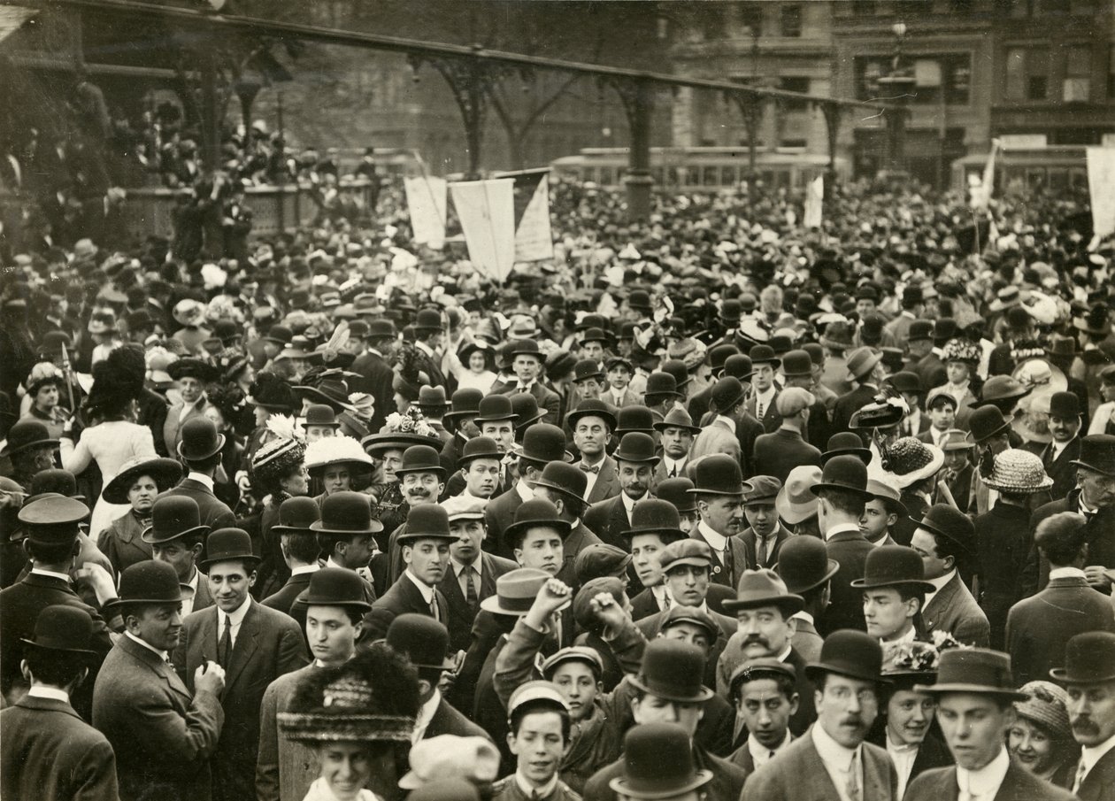 Foule à Union Square lors d
