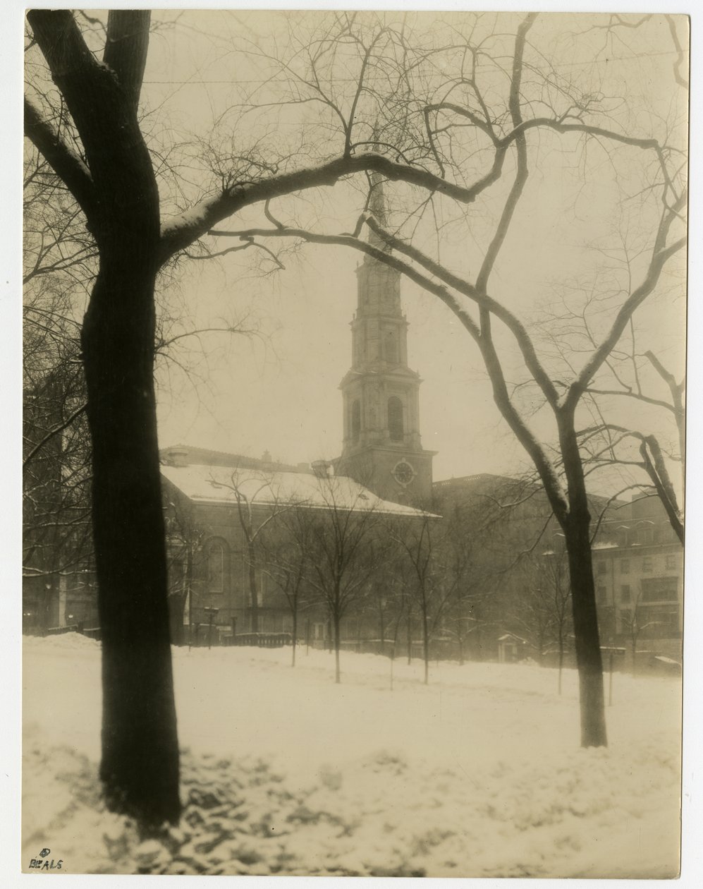 Église de Park Street, Boston, États-Unis, vers 1902-10 - Jessie Tarbox Beals