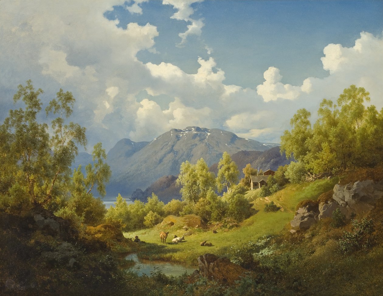 Paysage, motif de la vallée de Numme en Norvège - Joachim Frich