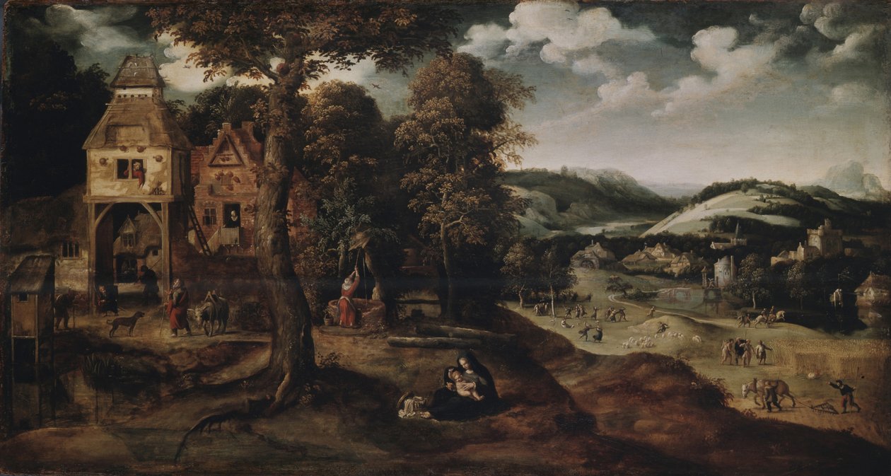 Paysage avec la Fuite en Égypte, vers 1524 - Joachim Patinir