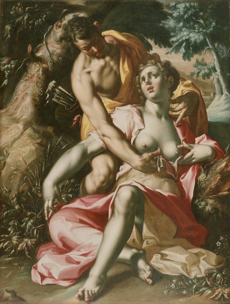 Céphale et Procris (La mort de Procris), vers 1595-1600 (huile sur toile) - Joachim Wtewael or Utewael or Wyewael