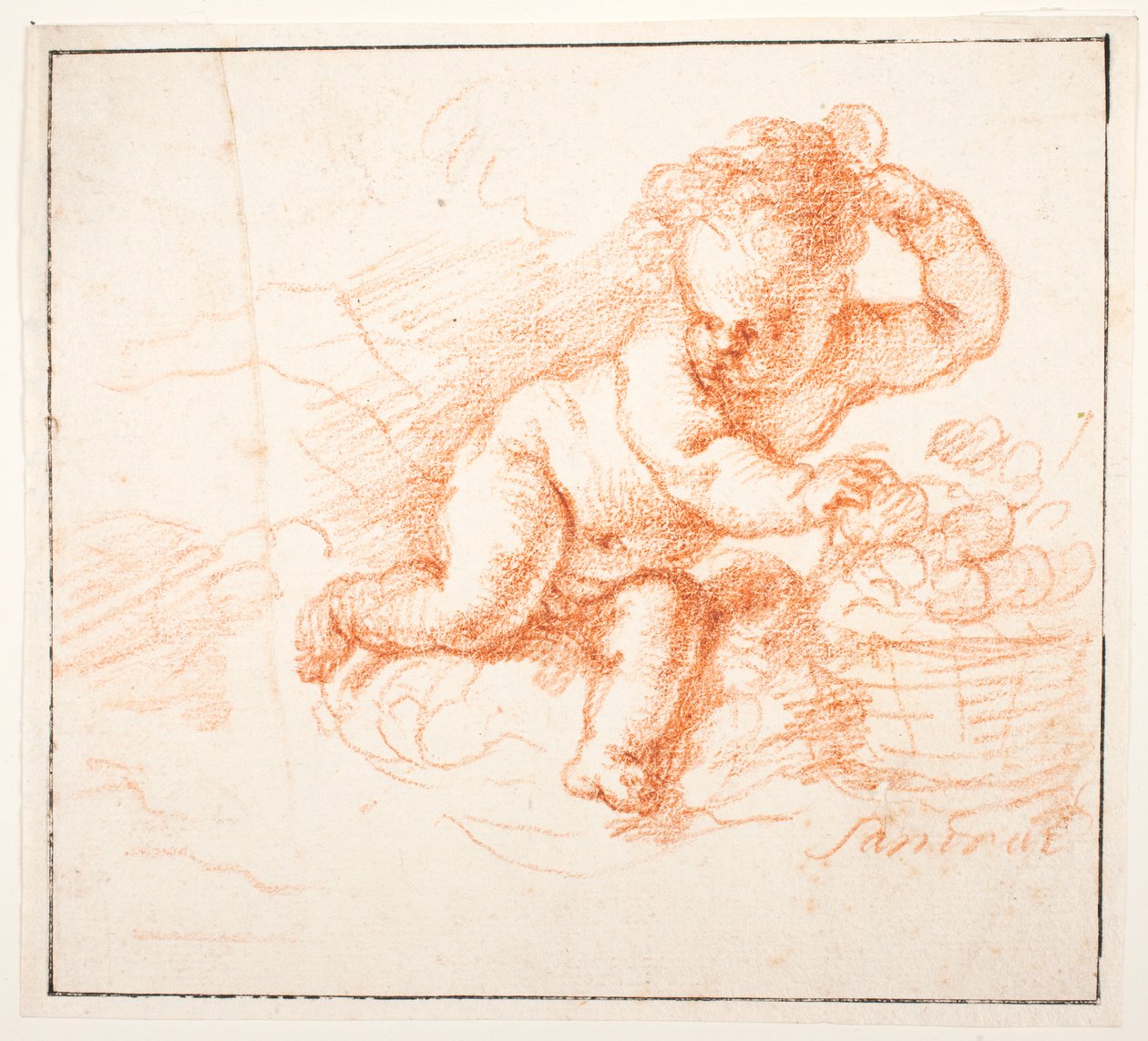 Putti ramassant des fruits - Joachim von Sandrart