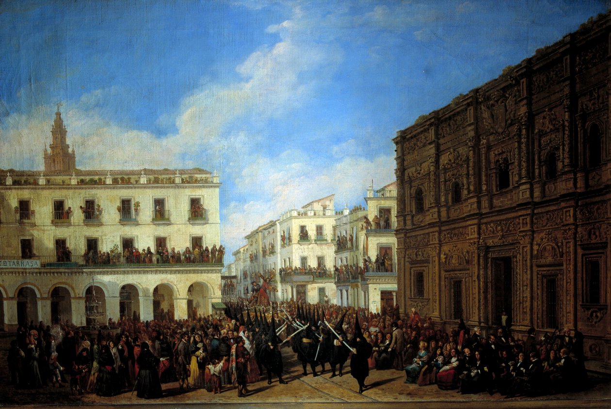 Procession de la Semaine Sainte à Séville, 1853 (peinture à l