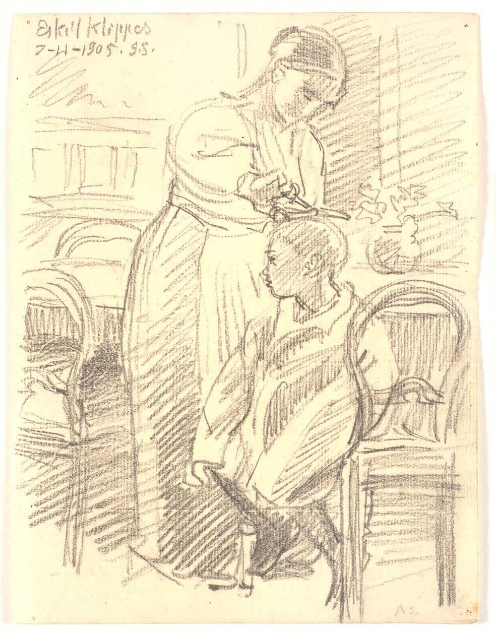 Eskil se fait couper les cheveux - Joakim Frederik Skovgaard