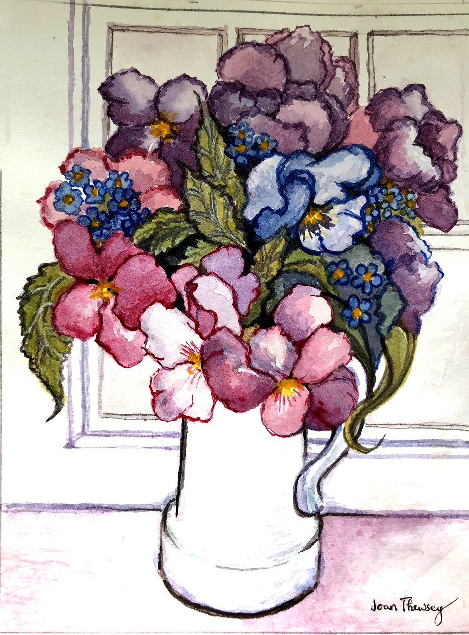 Pensées et myosotis - Joan Thewsey