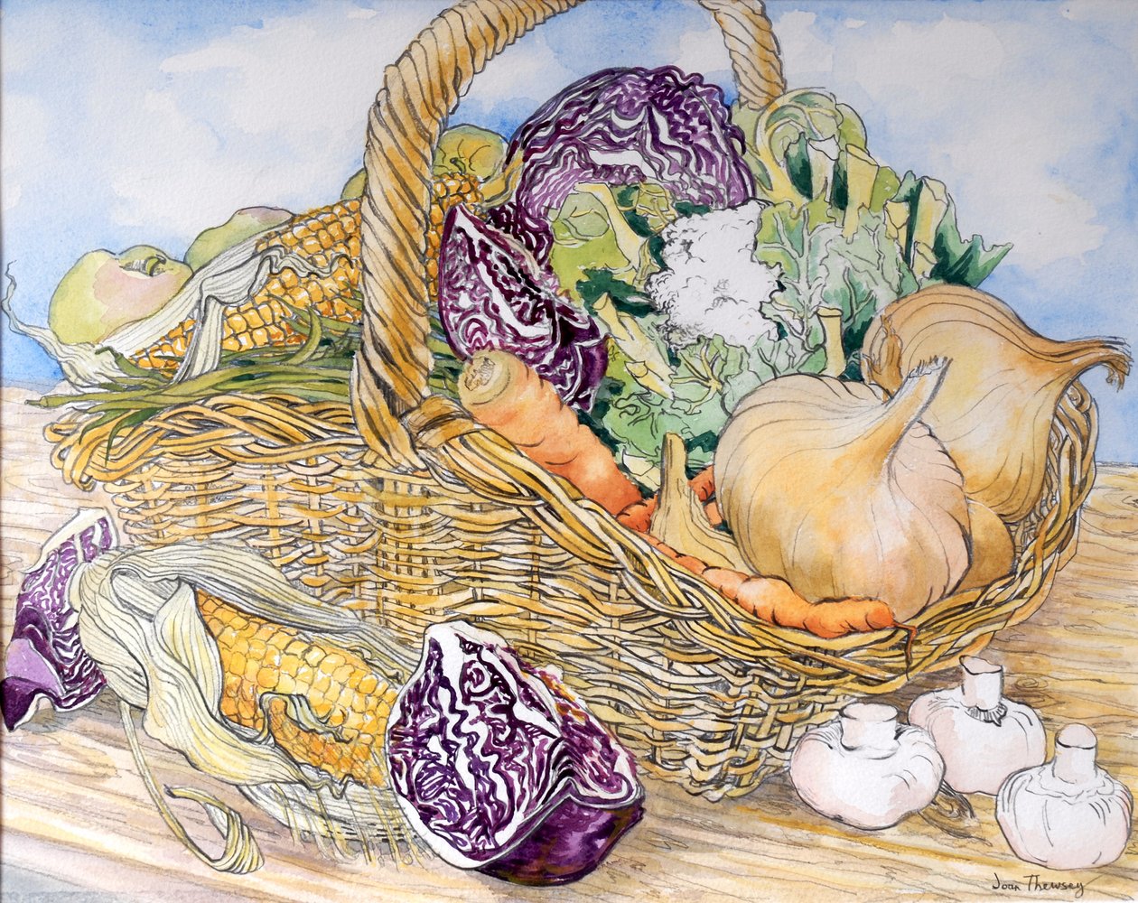 Légumes dans un panier, 2012 - Joan Thewsey
