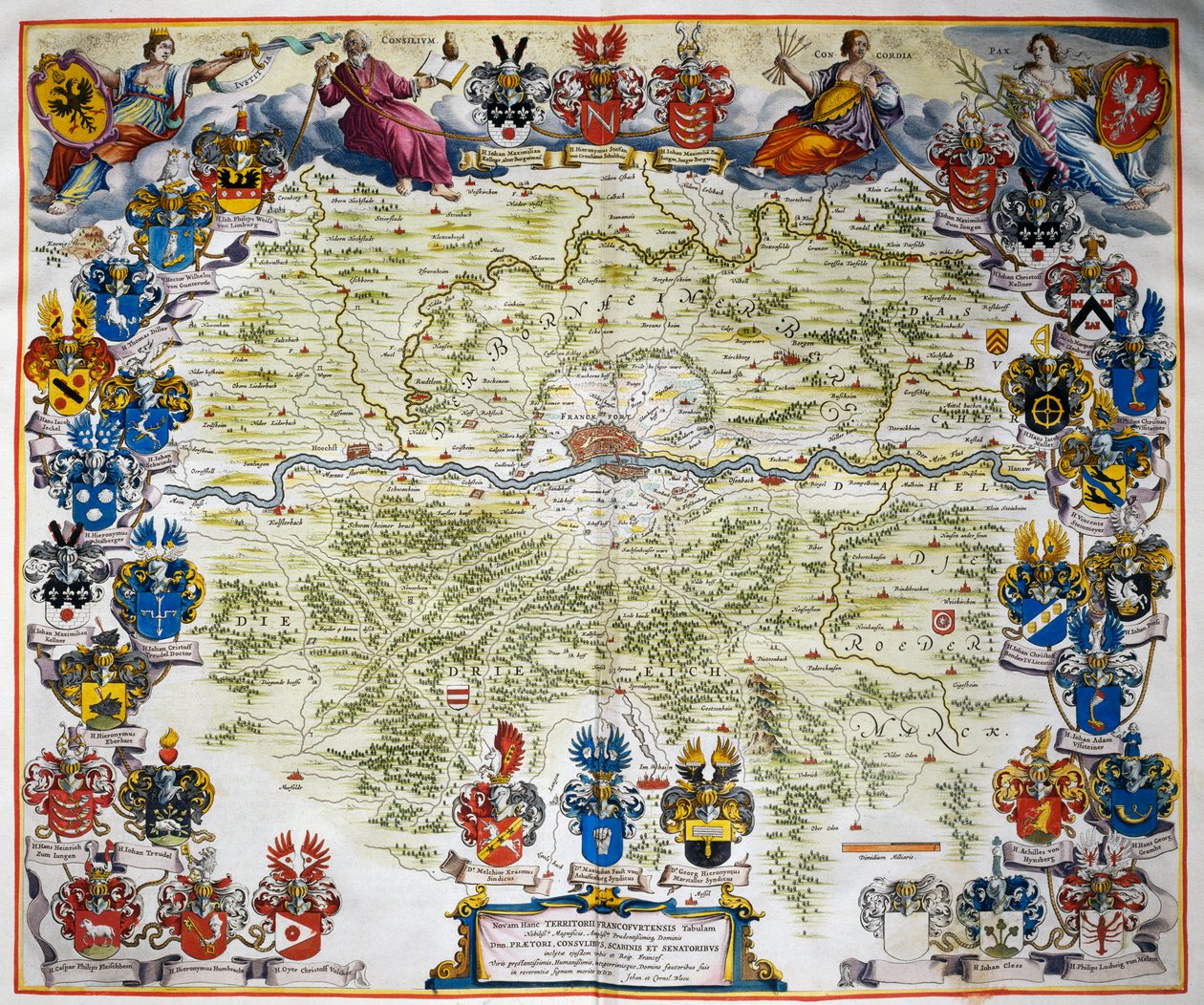 Francfort et son territoire - Joan Blaeu