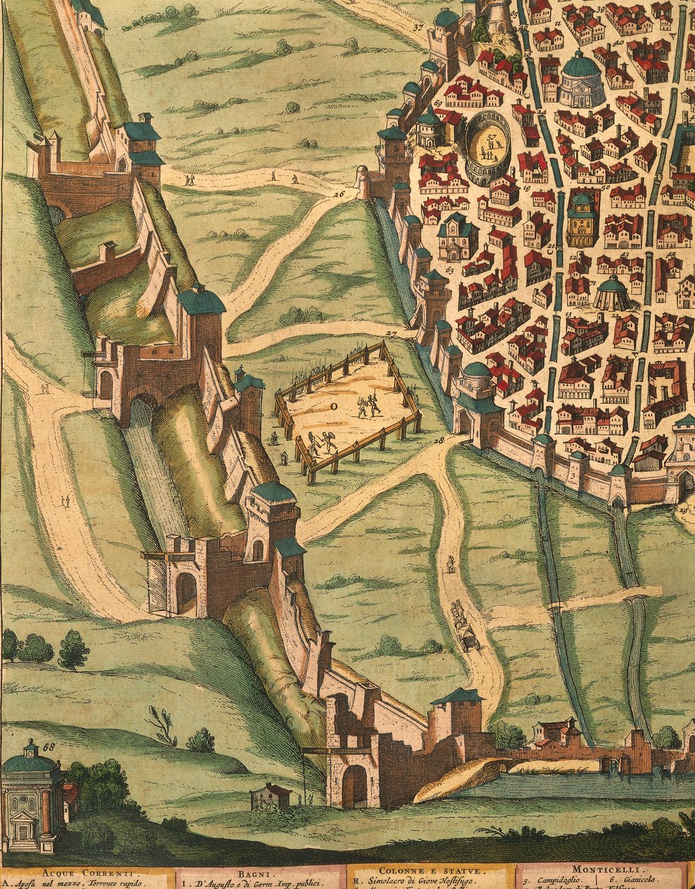 Carte de Bologne (détail) - Joan Blaeu