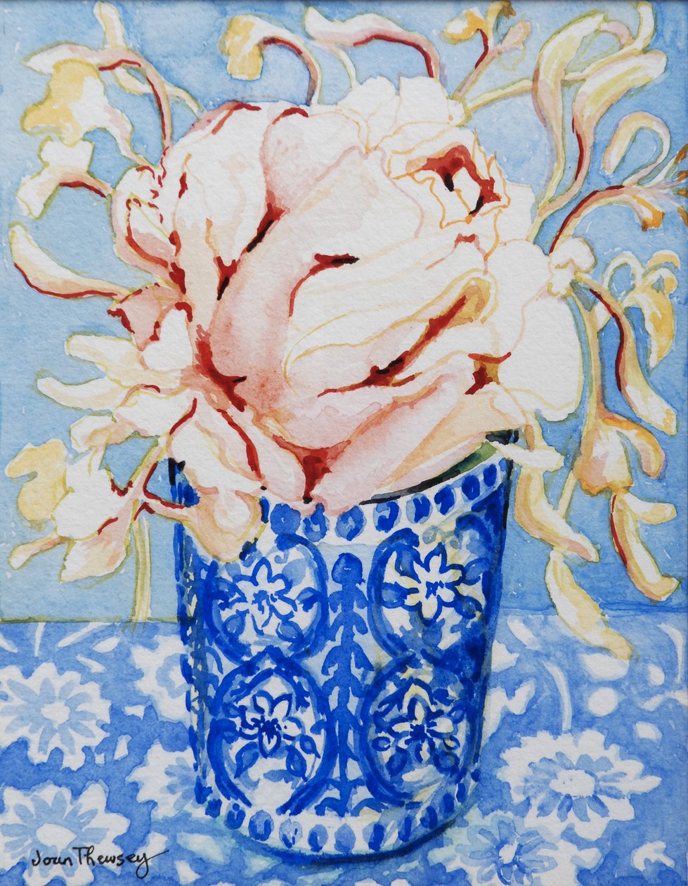 Rose rose et chèvrefeuille, 2000 - Joan Thewsey