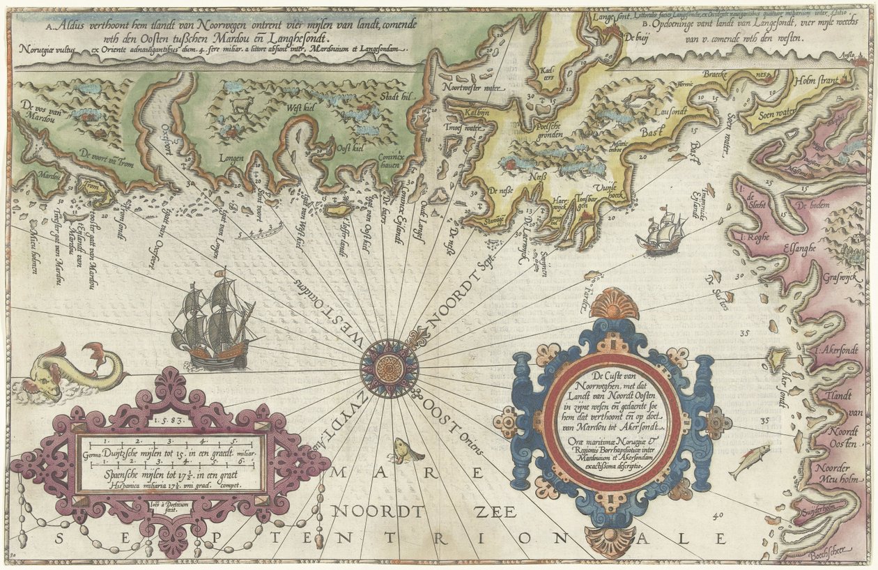 Carte de la côte de Norvège et de Suède entre Merdøy et Uddevalla - Joannes van Doetechum (I)