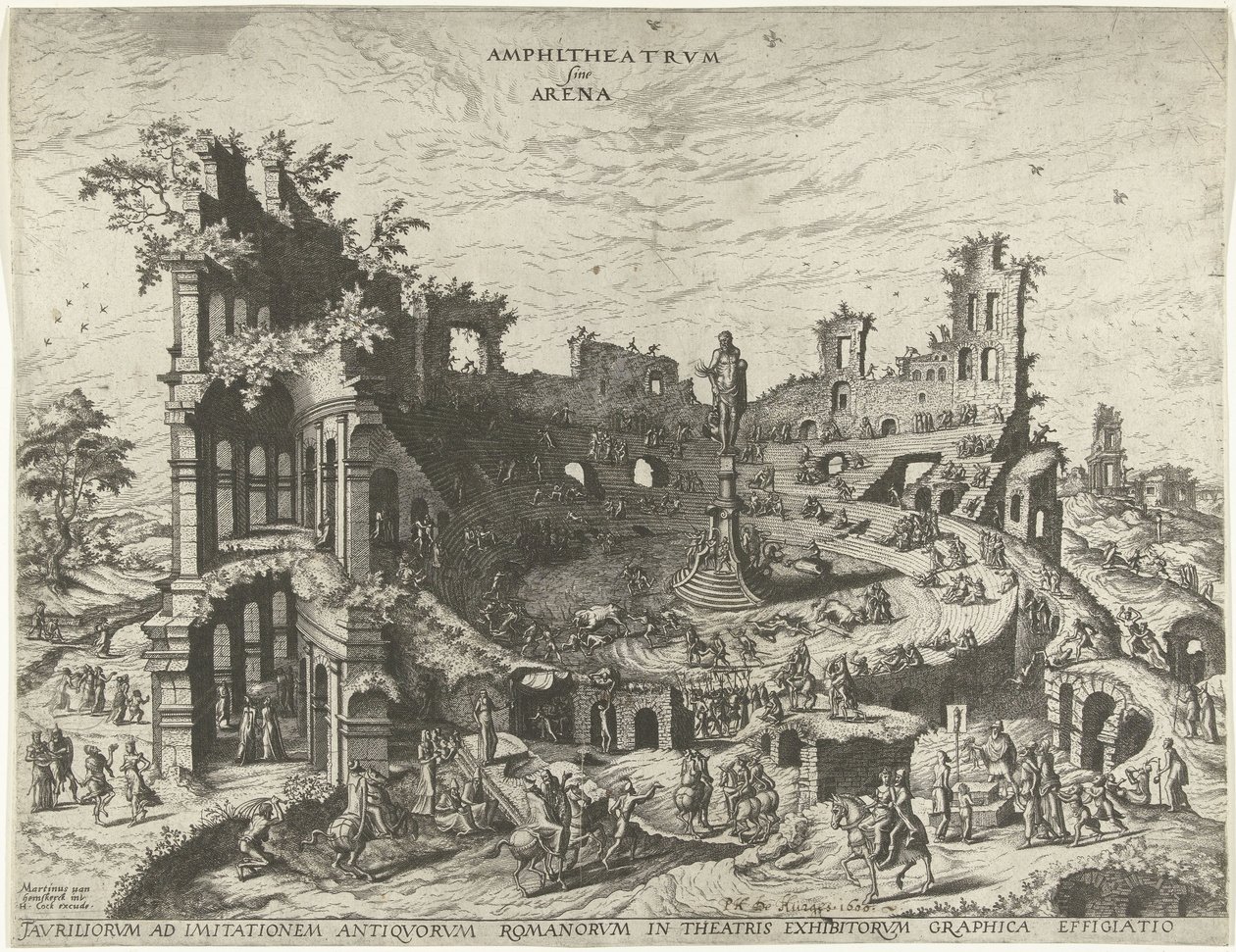 Corrida dans les ruines d