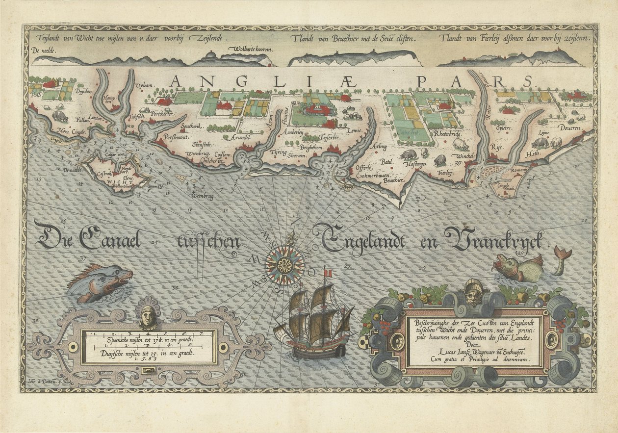 Carte de la côte sud de l