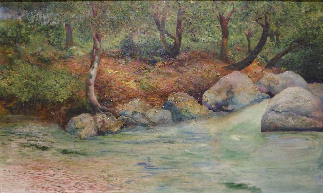 Paysage avec forêt et rivière - Joaquín Clausell