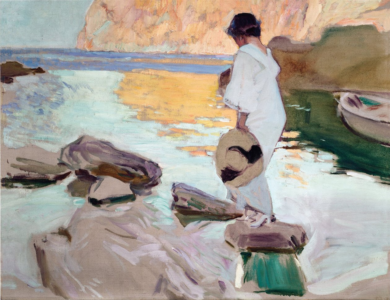 Elena à Cala de San Vicente - Joaquín Sorolla