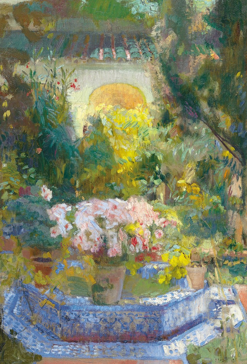 La Cour de la maison Sorolla - Joaquin Sorolla y Bastida