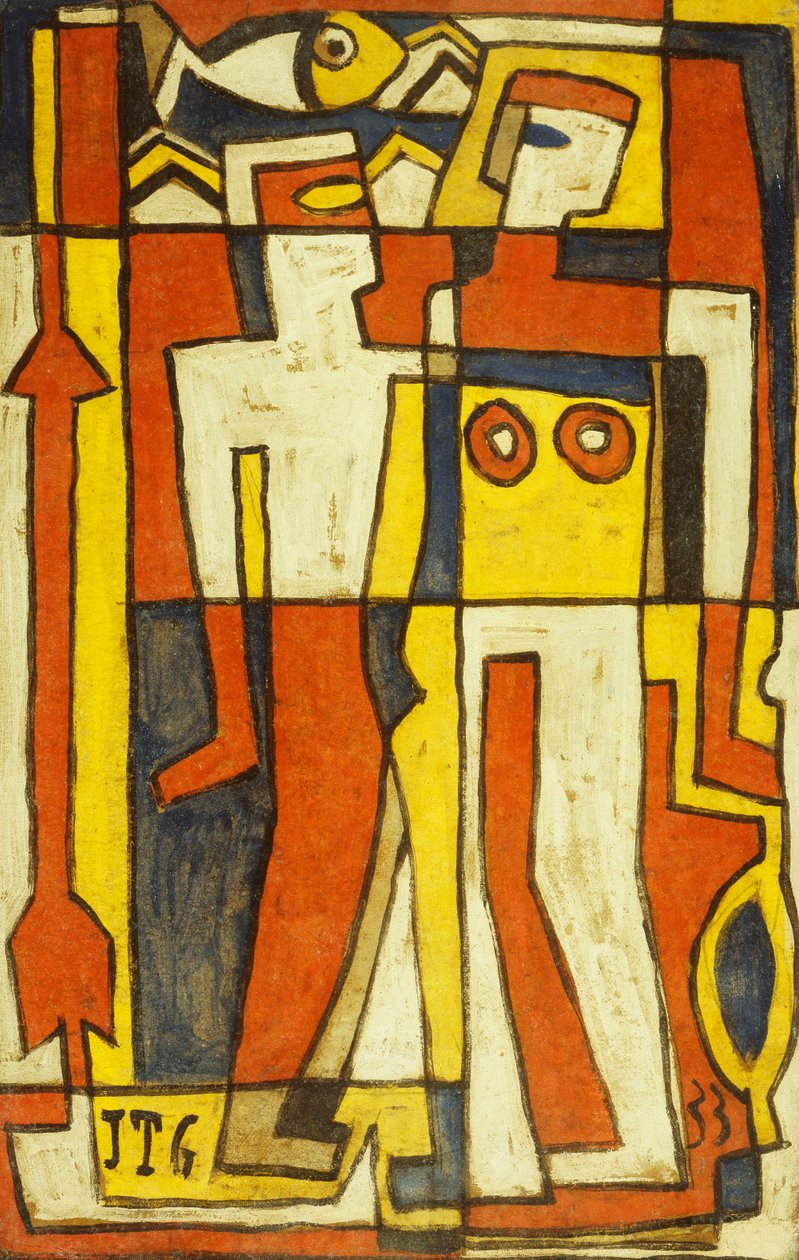 Deux figures; Dos Figuras - Joaquin Torres Garcia